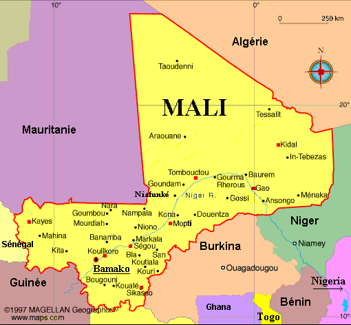 Carte du mali